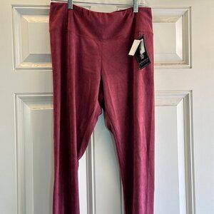 Bagatelle Women's Faux Suede Pull On Leggings Purple Size  L